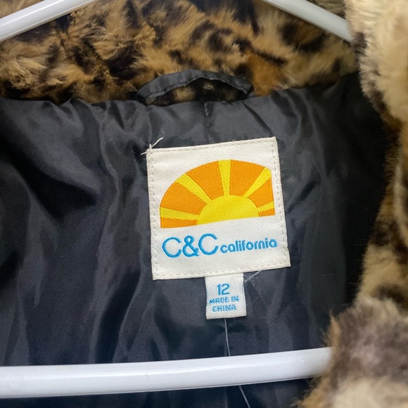 Leopard Print Kids Faux Fur Coat - Picture 5 of 5